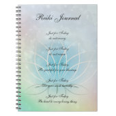 Reiki Principles funkelnd Lotus Design Notizblock (Vorderseite)