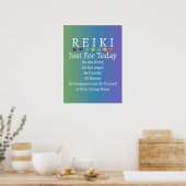 Reiki Principles hält Gradient Green zu Lila Poster (Küche)