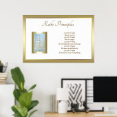 Reiki Principles Healing Hands Design Poster (Heimbüro)