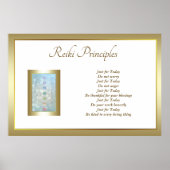 Reiki Principles Healing Hands Design Poster (Vorne)