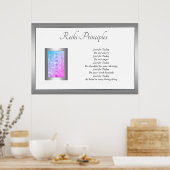 Reiki Principles Healing Hands Design Poster (Küche)