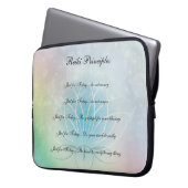Reiki Principles Lotus Blume Design Laptopschutzhülle (Vorderseite Links)