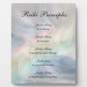 Reiki Principles Mandala Blume Fotoplatte