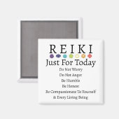 Reiki Principles PEmpfangs auf Weiß Magnet (Vorderseite/Rückseite)