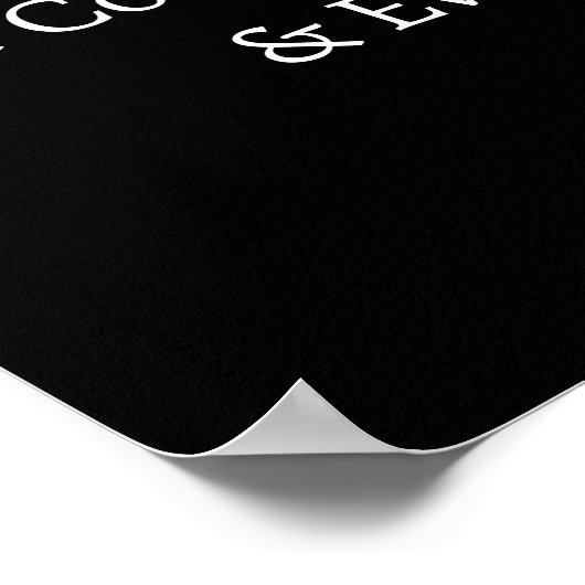 Reiki Principles Pempfängt Black Poster (Ecke)