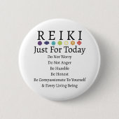 Reiki Principles Pempfängt White Button (Vorderseite)