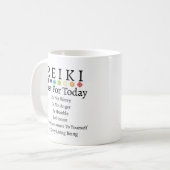 Reiki Principles Pempfängt White Kaffeetasse (Vorderseite Links)