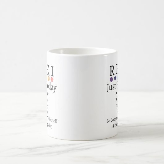 Reiki Principles Pempfängt White Kaffeetasse (Mittel)