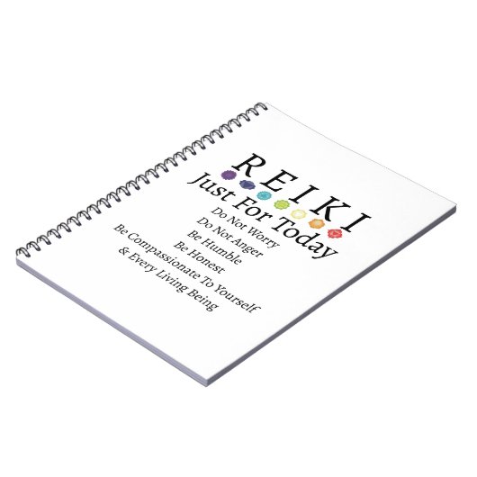 Reiki Principles Pempfängt White Notizblock (Linke Seite)