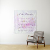 Reiki Principles Pink Blossom Design Wandteppich (Beispiel)