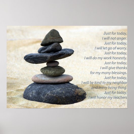 Reiki Principles Poster (Vorne)