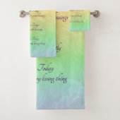 Reiki Principles Rainbow Mandala Design Badhandtuch Set (Insitu)