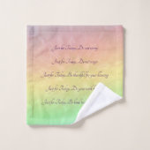 Reiki Principles Rainbow Mandala Design Badhandtuch Set (Waschlappen)