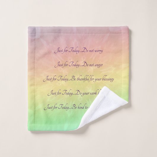 Reiki Principles Rainbow Mandala Design Badhandtuch Set (Waschlappen)