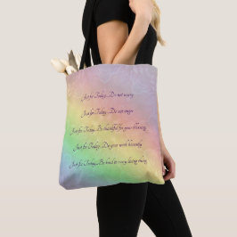 Reiki Principles Rainbow Mandala Design Tasche