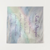 Reiki Principles Rainbow Mandala Design Wandteppich (Vorderseite (Horizontal))