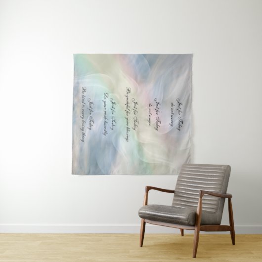 Reiki Principles Rainbow Mandala Design Wandteppich (Beispiel (Horizontal))