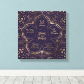 Reiki Principles - Reiki hält Lila und Gold Leinwanddruck (Insitu (Holzboden))