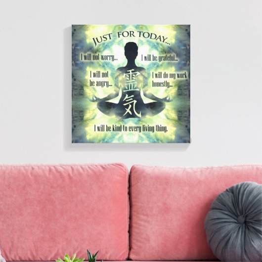 Reiki Principles - Reiki PEmpfangs Leinwanddruck (Insitu (Wohnzimmer))