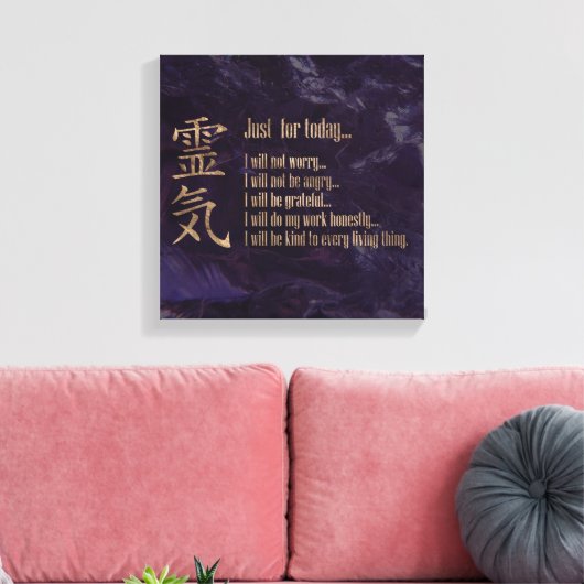Reiki Principles - Reiki PEmpfangs Leinwanddruck (Insitu (Wohnzimmer))