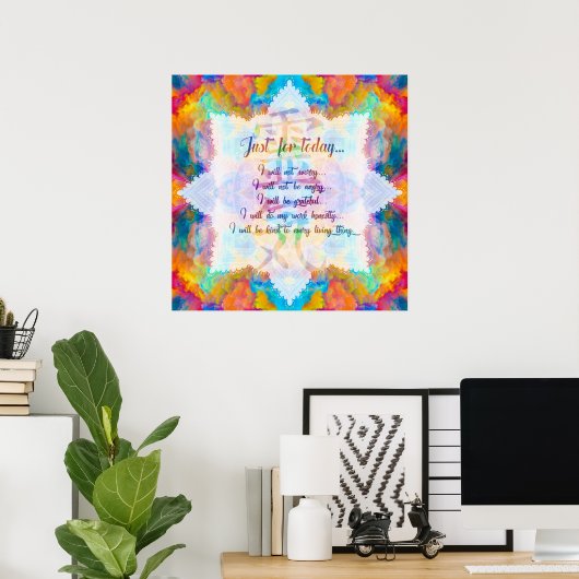 Reiki Principles - Reiki PEmpfangs Poster (Heimbüro)