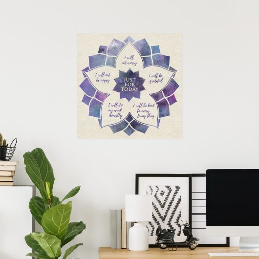 Reiki Principles - Reiki PEmpfangs Poster (Heimbüro)