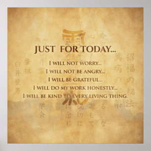 Reiki Principles - Reiki PEmpfangs Poster