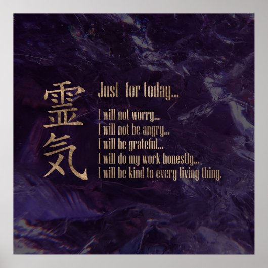 Reiki Principles - Reiki PEmpfangs Poster (Vorne)