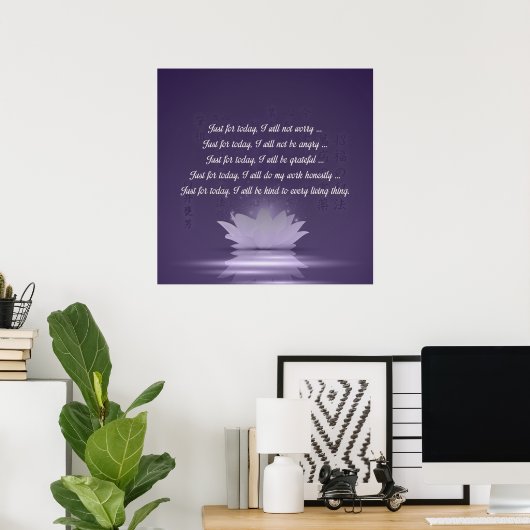Reiki Principles - Reiki PEmpfangs Poster (Heimbüro)