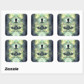 Reiki Principles - Reiki PEmpfangs Quadratischer Aufkleber (Blatt)