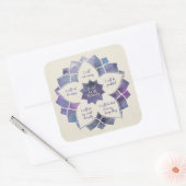 Reiki Principles - Reiki PEmpfangs Quadratischer Aufkleber (Umschlag)