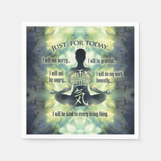Reiki Principles - Reiki PEmpfangs Serviette (Vorderseite)