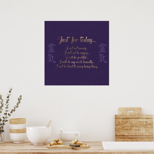 Reiki Principles - Reiki Preits Poster (Küche)