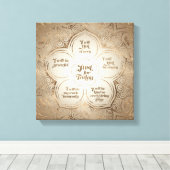 Reiki Principles - Reiki Prets Golden Sheer Leinwanddruck (Insitu (Holzboden))