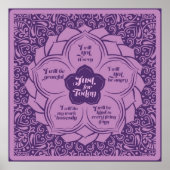 Reiki Principles - Reiki-Rezepte in Lotus Poster (Vorne)
