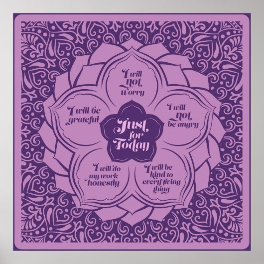 Reiki Principles - Reiki-Rezepte in Lotus Poster (Vorne)