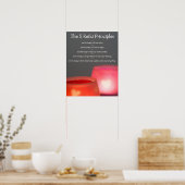 Reiki Principles with Candles Poster (Küche)