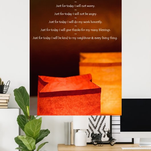 Reiki Principles with Luminarias Poster (Heimbüro)