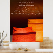 Reiki Principles with Luminarias Poster (Küche)