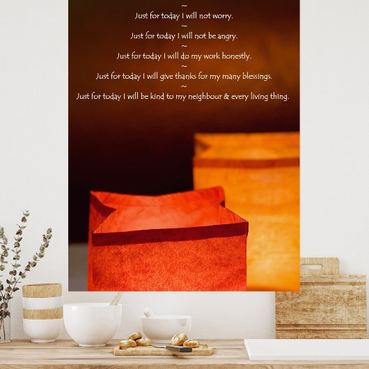 Reiki Principles with Luminarias Poster (Küche)