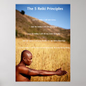Reiki Principles with Man Poster (Vorne)