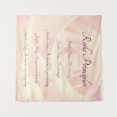 Reiki Prinzip-rosa Rosenentwurf Wandteppich (Vorderseite (Horizontal))