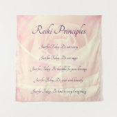 Reiki Prinzip-rosa Rosenentwurf Wandteppich (Vorderseite)