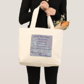 Reiki Prinzipien Jumbo Stoffbeutel (Vorderseite (Produkt))