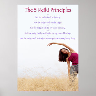 Reiki Prinzipien mit Yogini Poster
