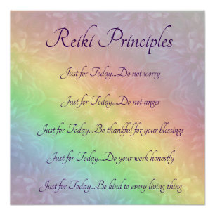 Reiki Prinzipien Poster
