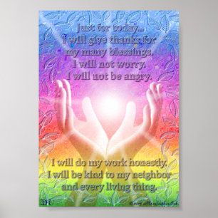 Reiki Prinzipien Poster