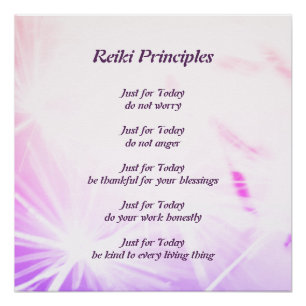 Reiki Prinzipien Poster