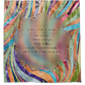 Reiki Prinzipien - Reiki Gebote Duschvorhang (Vorderseite)