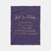 Reiki Prinzipien - Reiki Gebote Fleecedecke (Vorderseite)